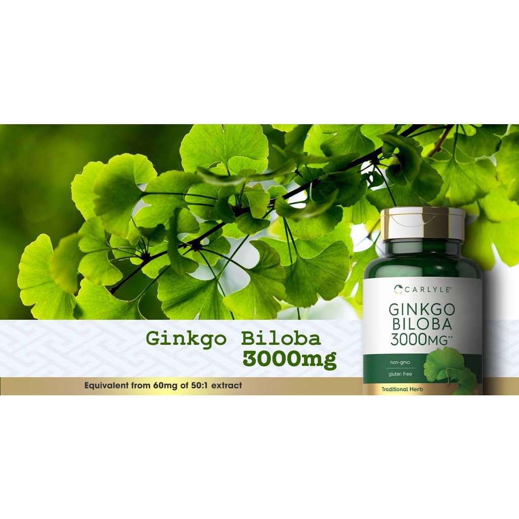 Hỗ trợ sức khỏe não Carlyle Ginkgo Biloba 3000mg Tablets 400 viên