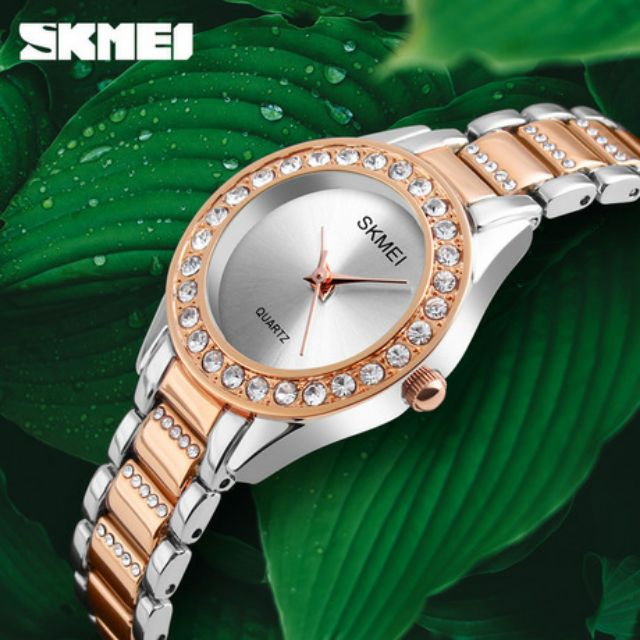(Thanh lý 199k--&gt; 160k) Đồng Hồ Nữ SKMEI 1262 Viền Đá Chính Hãng