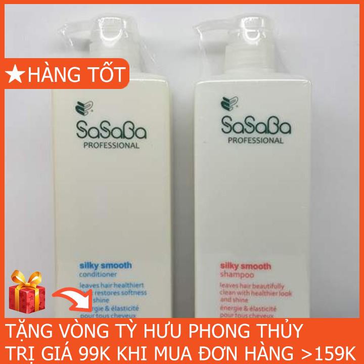 Dầu gội và hoàn hình (dàu xả) Sasaba  800ml-800ml (tròn)