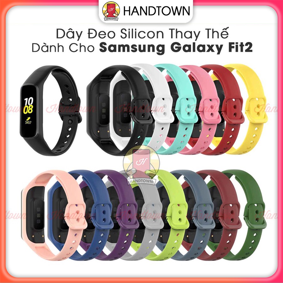 Dây đeo silicon thay thế cho đồng hồ vòng đeo tay thông minh Samsung Galaxy Fit 2 Fit2 SM-R220 cao su