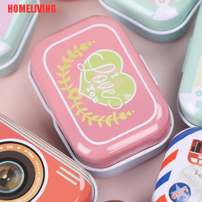 [HOMELIVING] Hộp Thiếc Mini Đựng Trang Sức / Đồng Xu / Trang Sức Hình Chữ Nhật Màu Ngẫu Nhiên