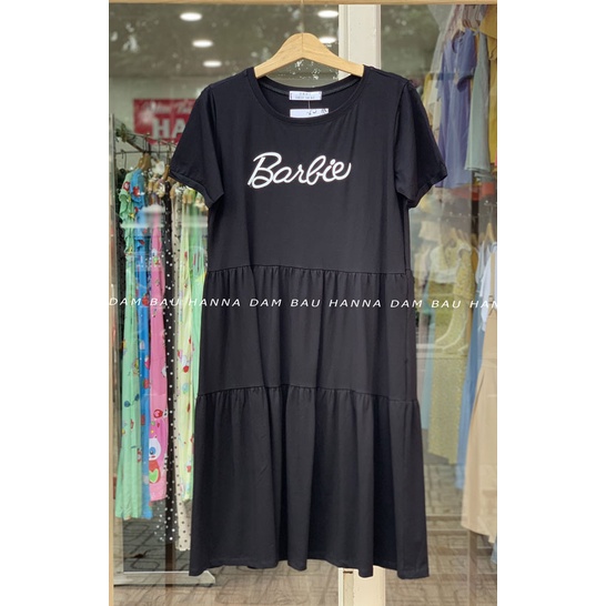 [SIZE 40-75KG] Đầm bầu mặc ở nhà thun cotton lạnh cao cấp co dãn nhiều có size 75kg thoáng mát không xù