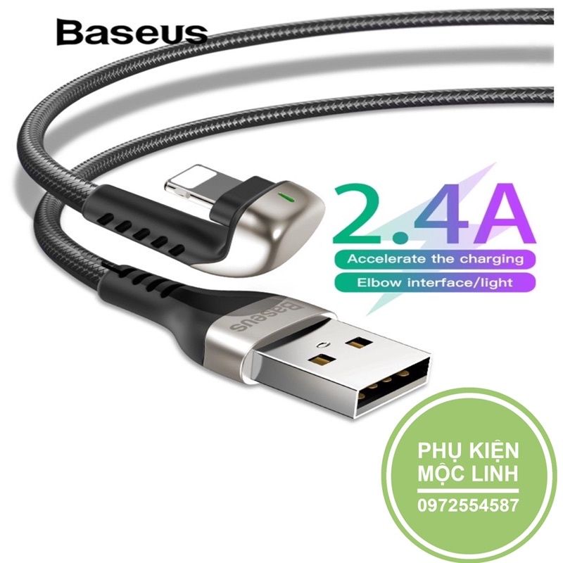 Dây Cáp Sạc cáp sạc Chữ U 1m-2m Basues cho IP/tablet táo hỗ trợ Game Thủ (2.4 A,Led cáp sạc,Fast Charging Cable)