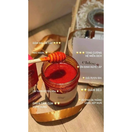 Saffron mật ong tăng đề kháng,cải thiện sinh lý, nội tiết tố, ngủ ngon, hỗ trợ bệnh dạ dày