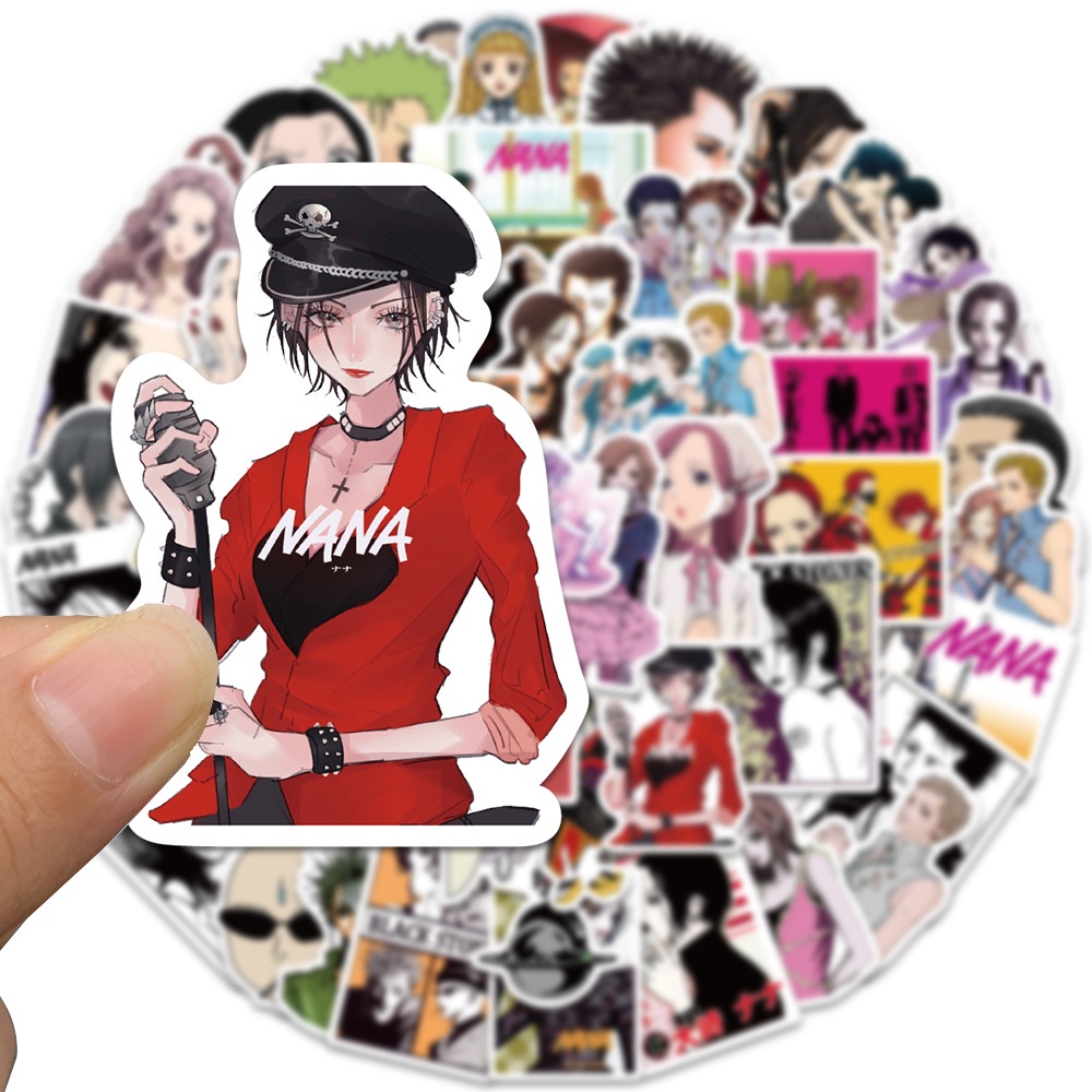 Bộ 50 Miếng Dán Chống Thấm Nước Hình Anime Cổ Điển Dùng Trang Trí