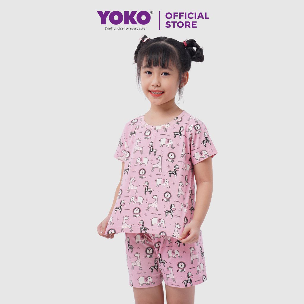 Bộ Quần Áo Thun Tay Ngắn Bé Gái (1-5 Tuổi) YOKO KID'S FASHION 21203G