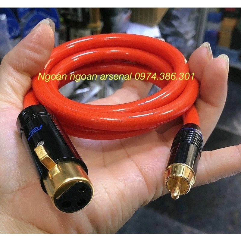 Dây tín hiệu Canon xlr ra RCA AV Hoa sen mạ bạc cao cấp