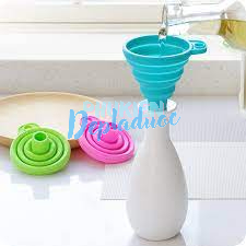 Phễu,quặng sillicon gấp gọn, rót chất lỏng chịu nhiệt tốt