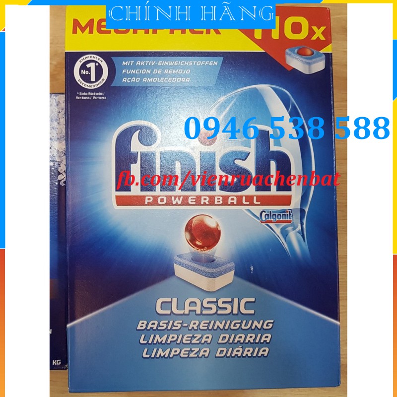 Combo Bột rửa bát Finish 2.5kg +1 Lit Nước làm bóng alio  dùng cho máy rửa bát chén