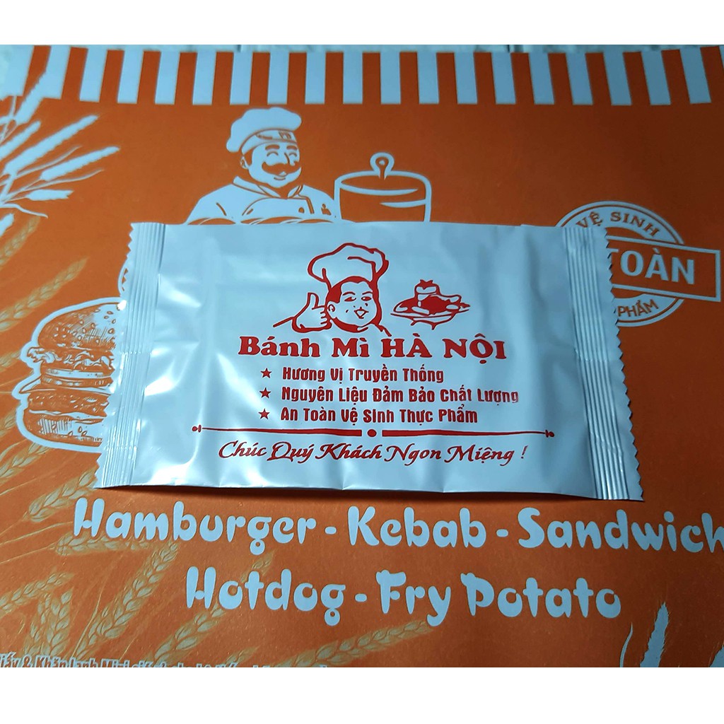 100 Khăn giấy ướt loại nhỏ bỏ túi ( Dành Riêng cho hệ thống Bánh Mì Hà Nội ), khăn lạnh mini cho hệ thống thức ăn nhanh