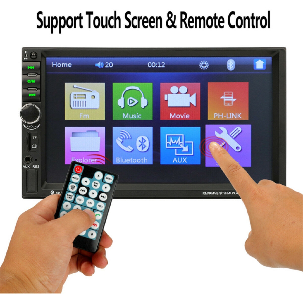 7018B 5th 7 '' Bluetooth 2Din Ô tô stereo Radio HD Màn hình điện dung Máy nghe nhạc MP5 có camera | BigBuy360 - bigbuy360.vn