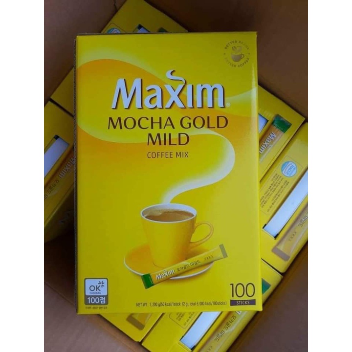 &lt;NHẬP KHẨU&gt; CÀ PHÊ MAXIM GOLD MOCHA HÀN QUỐC 100 GÓI*12GR