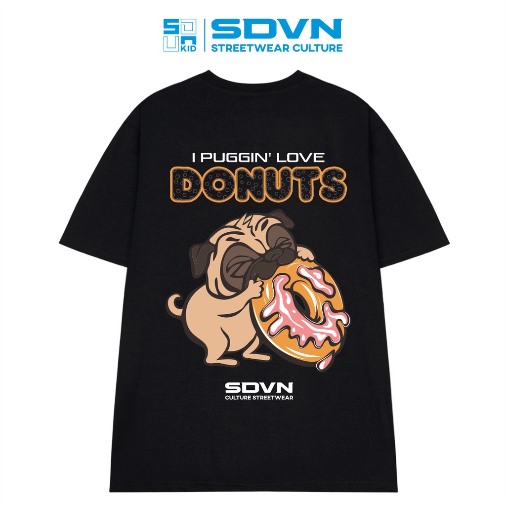 Áo Thun Trẻ Em - Cotton 100% Unisex form rộng Local Brand SDVN PUG