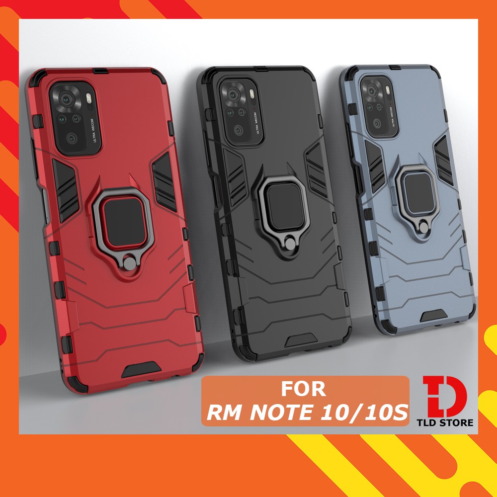 Ốp lưng Xiaomi Redmi Note 10 10S 4G 5G 10 Pro iron man chống sốc kèm nhẫn iring chống xem video