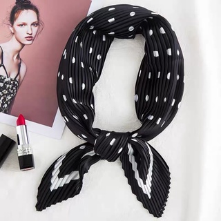 Khăn choàng cổ lụa xếp ly Khăn turban lụa dập ly