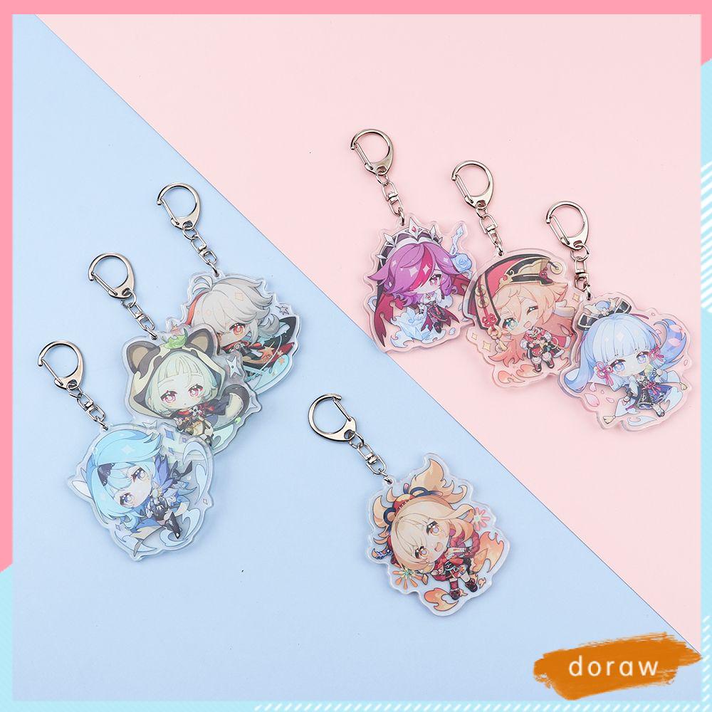 Móc khóa họa tiết hoạt hình Anime Genshin dễ thương