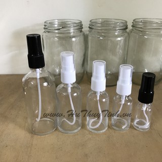 Chai xịt phun sương bằng thuỷ tinh (10ml/20ml/30ml/50ml/100ml)