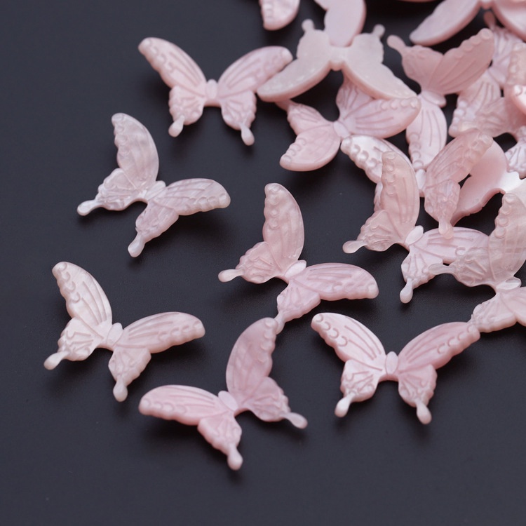 1 phiến xà cừ resin họa tiết cánh bướm nguyên liệu làm trâm làm trang sức cổ trang