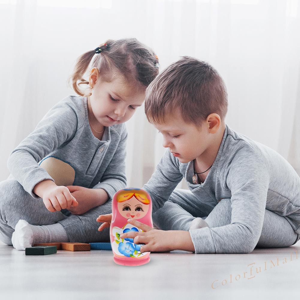 Bộ 5 Búp Bê Nga Matryoshka Bằng Gỗ