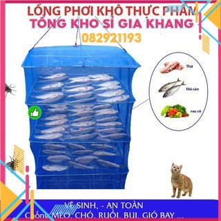 sp466 Lồng Phơi Thực Phẩm, Phơi Cá Khô Chống Ruồi Muỗi, Côn Trùng Bằng Lưới PE Dễ Dàng Vệ Sinh,Thu Gọn nhỏ