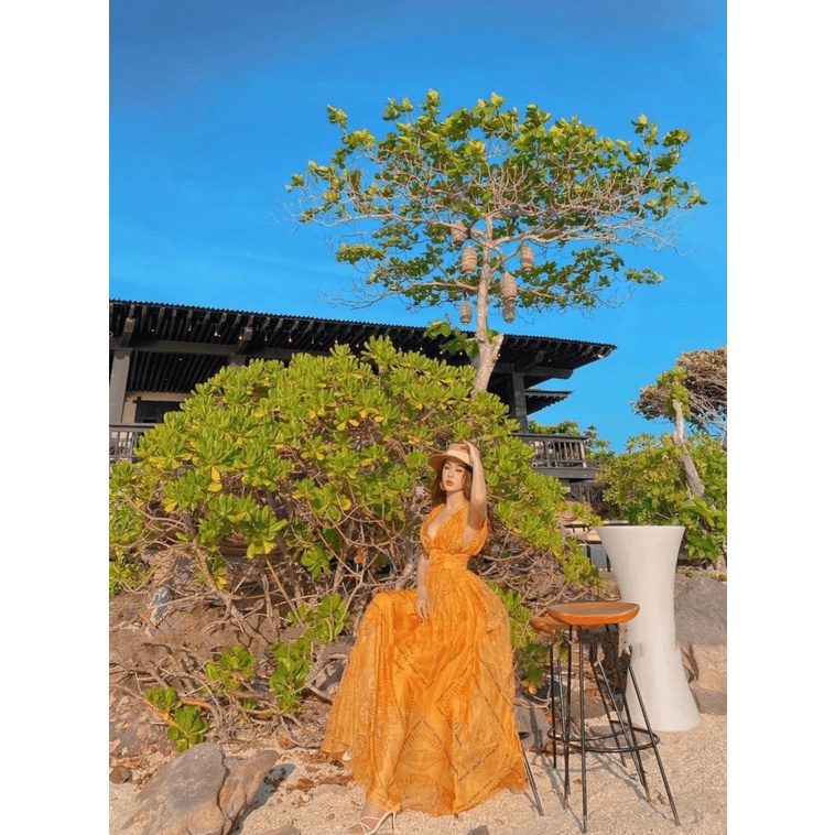 XẢ LỖ ĐẦM MAXI VOAN ĐI BIỂN THẢ DÁNG TIÊN CẢNH SIÊU HOT PU