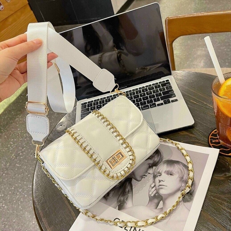 Túi Xách Nữ Trần Trám, Túi Nữ Đeo Chéo Viền Xích Thời Trang