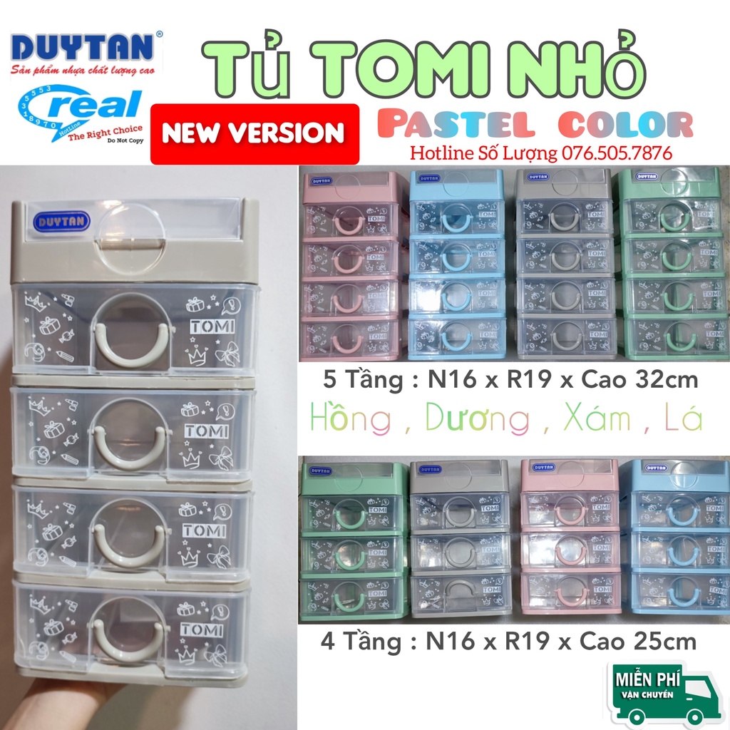 Tủ nhựa duy tân Tomi nhỏ Pastel Color