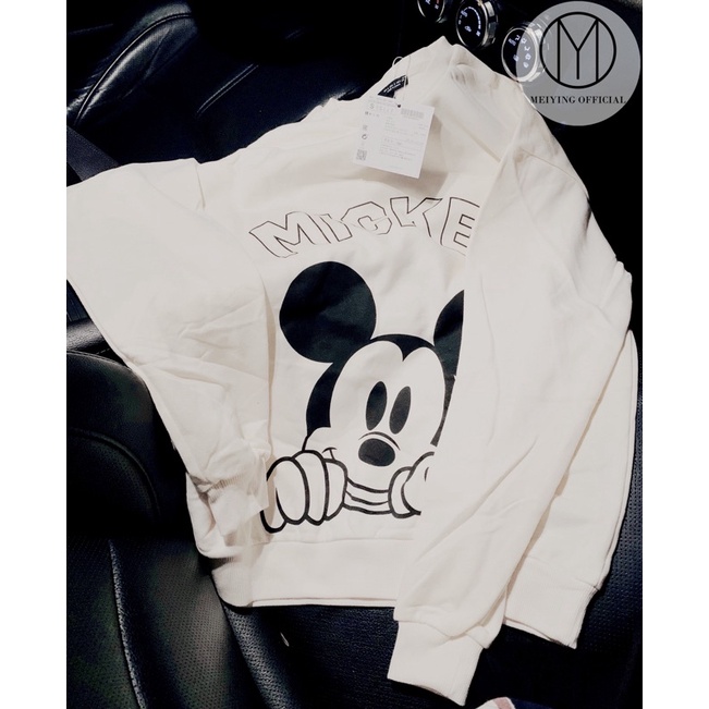 Áo nỉ sweater (ảnh thật, video). Áo sweater form rộng hình mickey cho nữ Zara tuồn | BigBuy360 - bigbuy360.vn