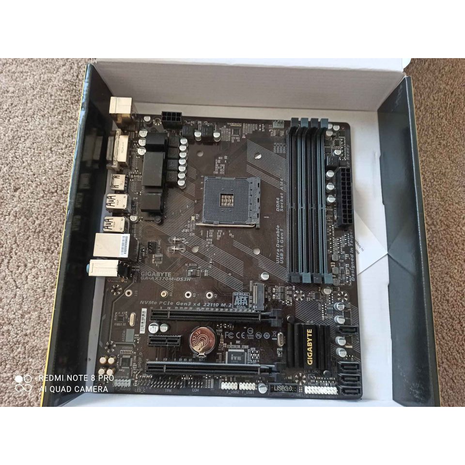 Mainboard Gigabyte AX370M-DS3H hàng 2nd. Bo mạch chủ GIGABYTE X370M DS3H cũ