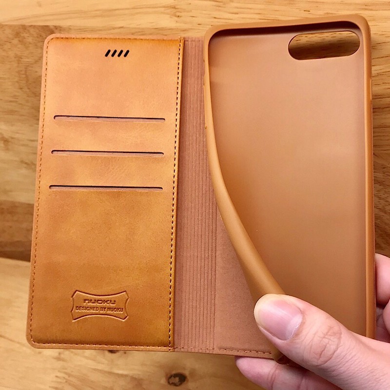 Bao da Nuoku Gentle Leather cho IPhone 7 Plus 8 Plus