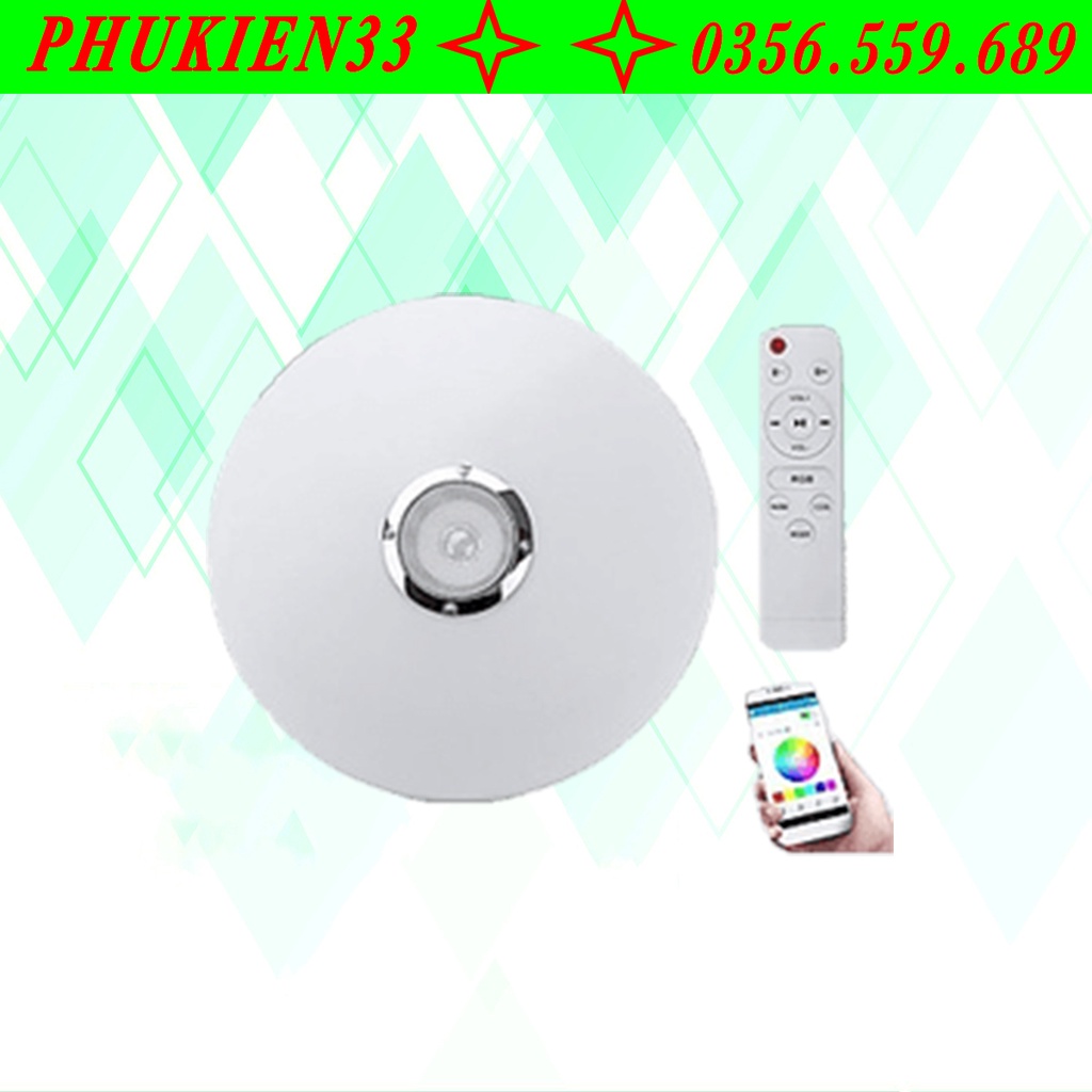 Đèn led RGB kiêm loa ốp trần thông minh - Đèn led ốp trần kiêm loa Bluetooth 36w 72w điều khiển qua điện thoại