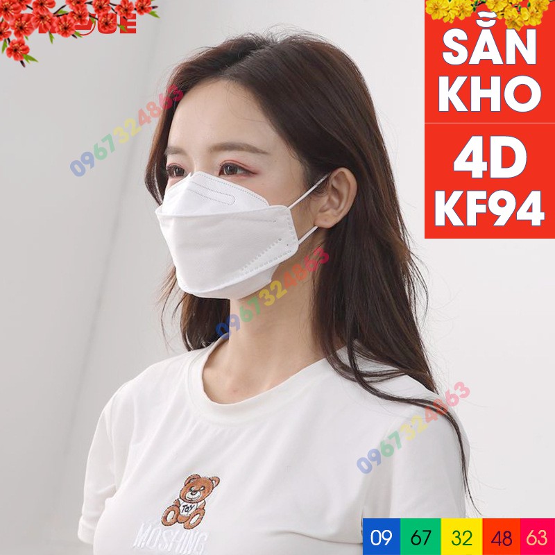 TÚI 5 CHIẾC Khẩu Trang 4D KF94 Kháng Khuẩn Công Nghệ Hàn Quốc Chất Lượng Cao