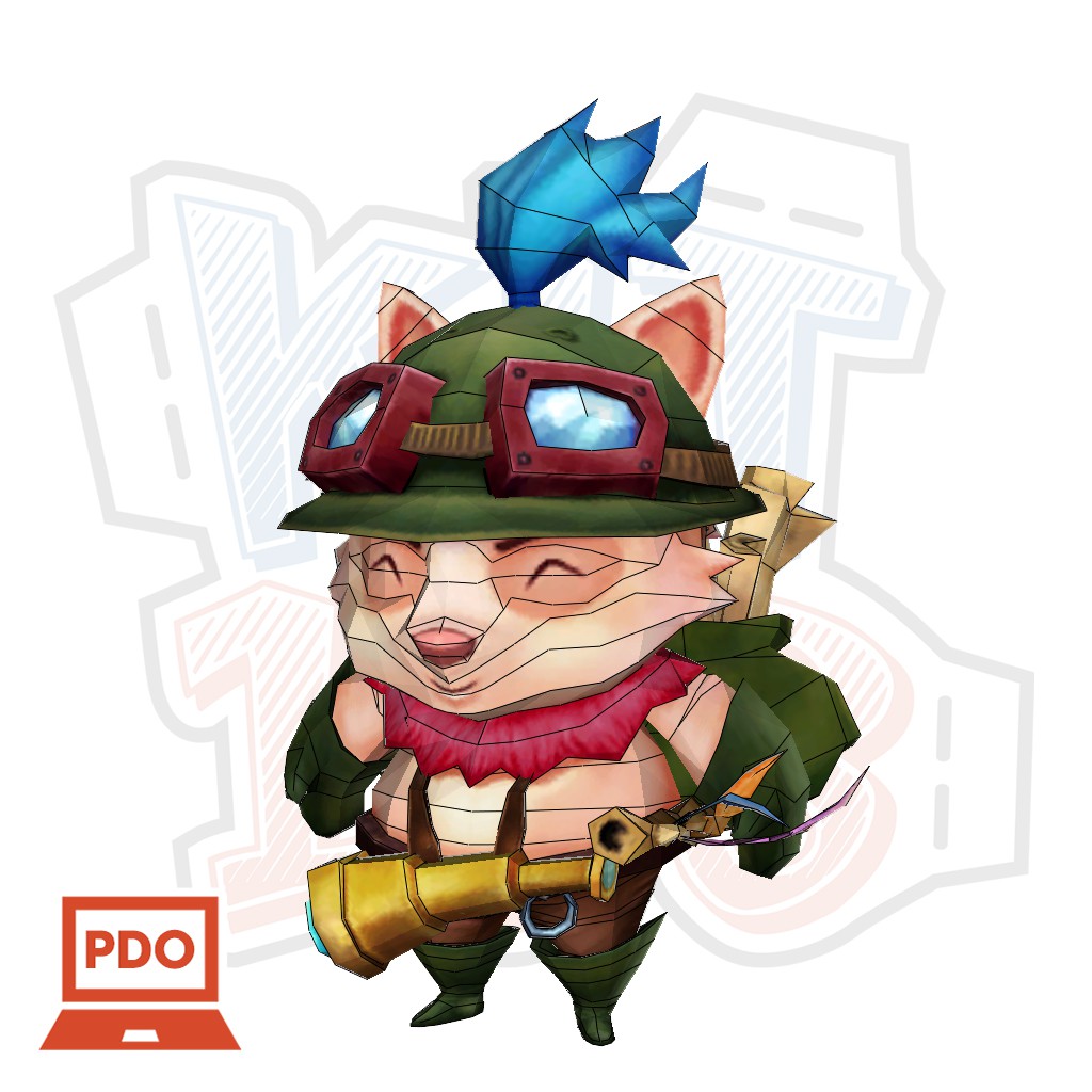 Mô hình giấy Game Liên minh huyền thoại Teemo - League of Legends