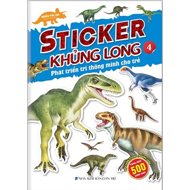 Sách-Combo 2c sticker khủng long phát triển trí thông minh tập 3 &amp; 4