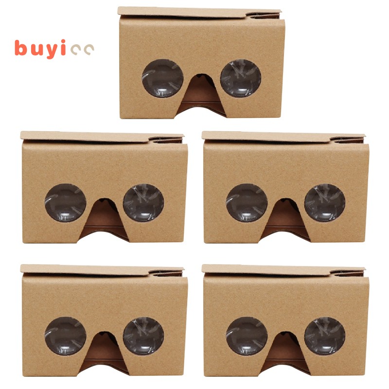 Set 5 Kính 3d Cho Điện Thoại Thông Minh Google Cardboard V2 Vr Vilencia 4.5-6inch