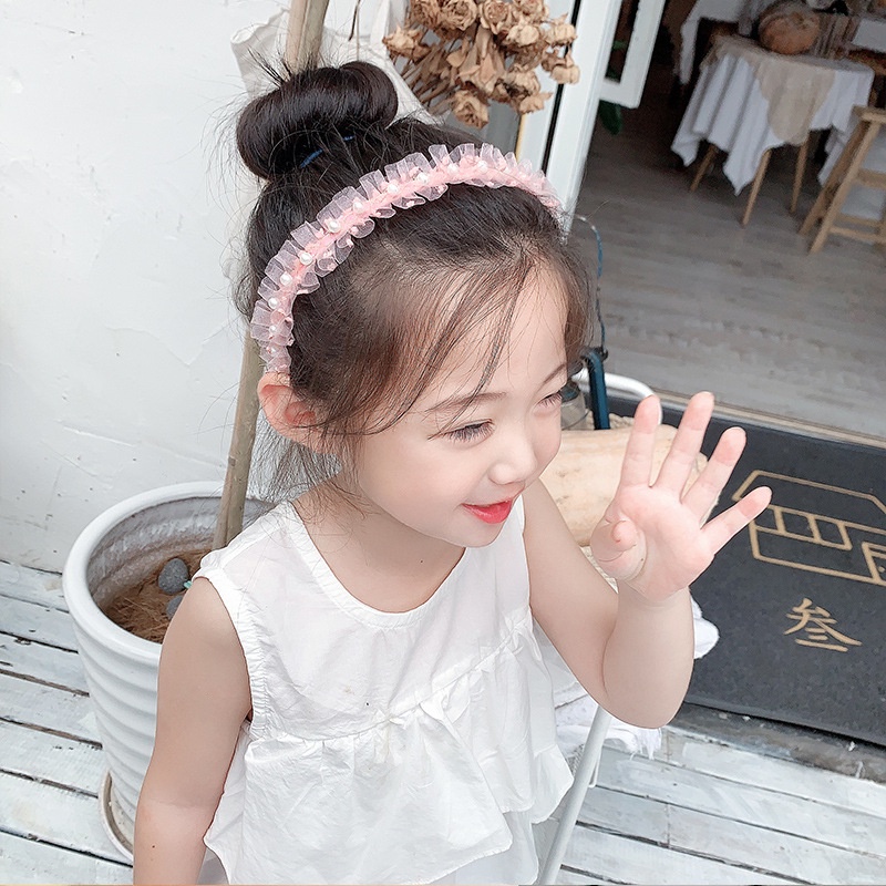 Cài tóc ren đính ngọc cho bé dễ thương phong cách Hàn Quốc - Selenshop