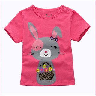 Áo phông màu hồng hình thỏ cực cute