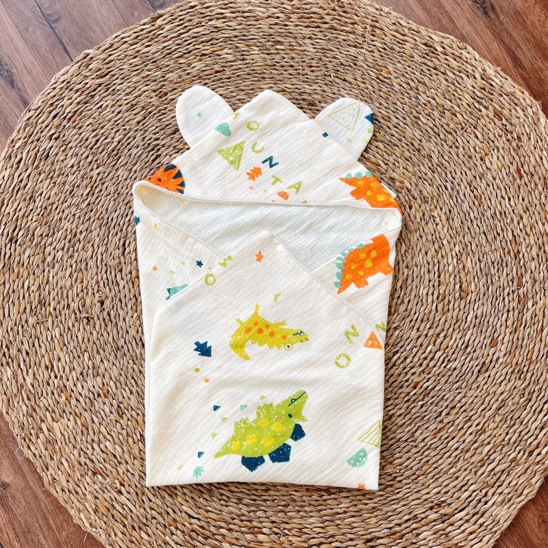 Khăn ủ choàng xô muslin 4 lớp cho bé
