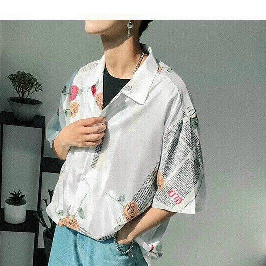 [Hàng Cao cấp] 8 Áo sơ mi tay lỡ NAM NỮ 3D THUN COTTON quảng châu loại 1 bao đẹp chất lượng y hình,kg xù lông,không nhăn