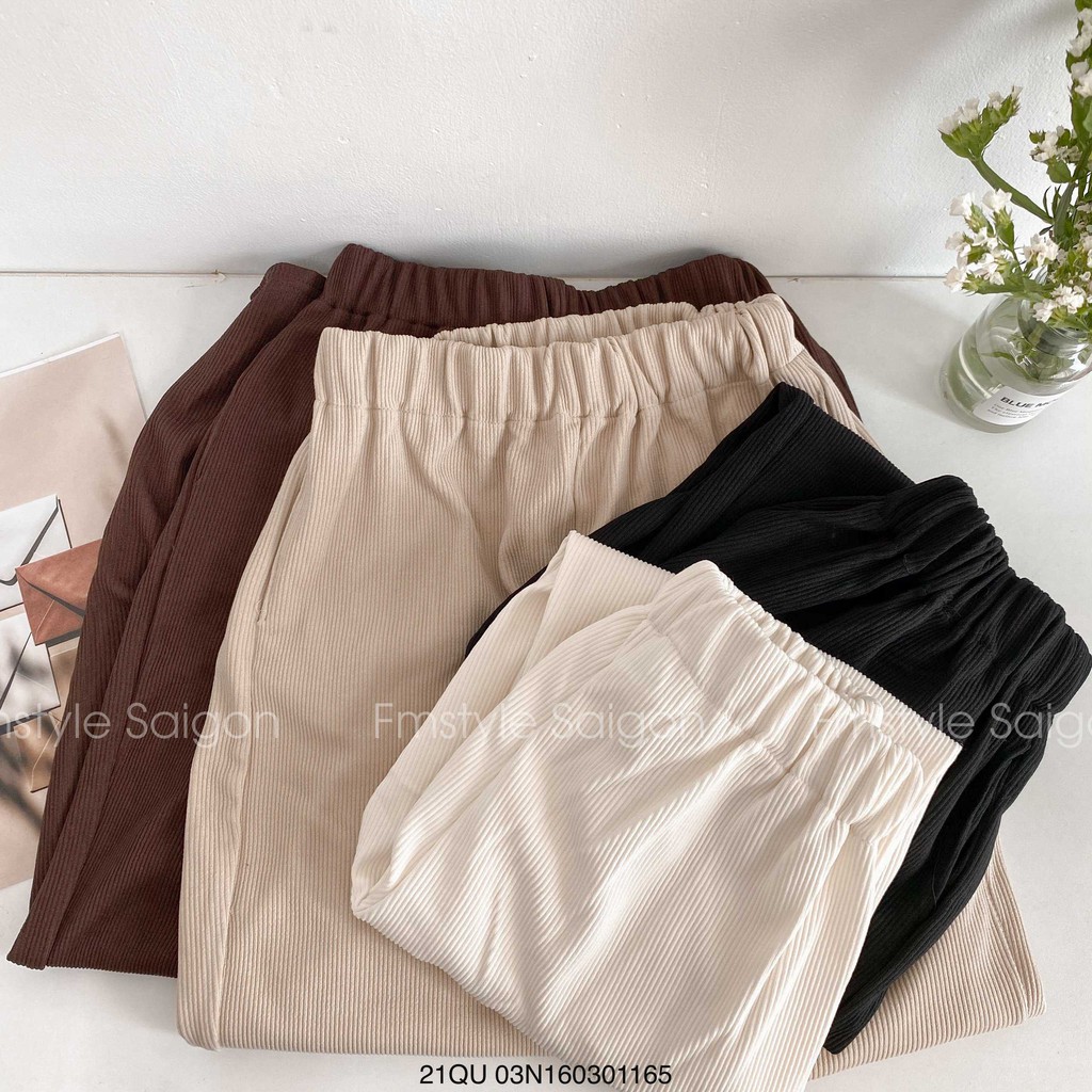 Quần baggy vải lưng thun nữ ulzzang trơn thời trang FMstyle Saigon 21QU03N160301