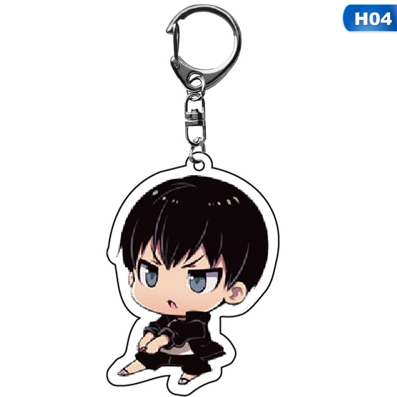 Móc khóa mặt nhân vật anime Haikyuu bằng acrylic đáng yêu