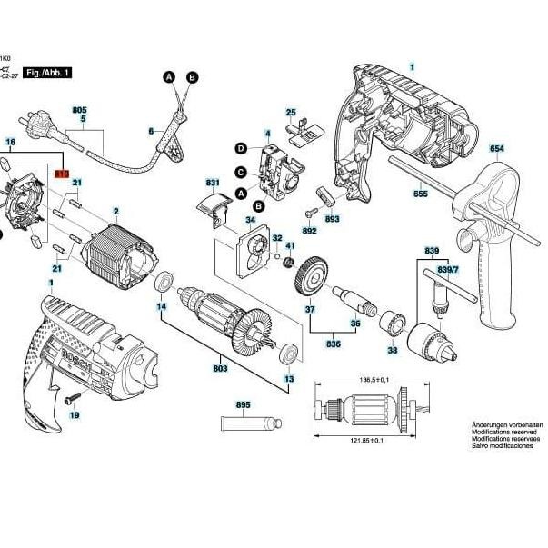 Mô Hình Bàn Chải Carbon Bosch Gsb 10 Gsb 13 Gsb 16