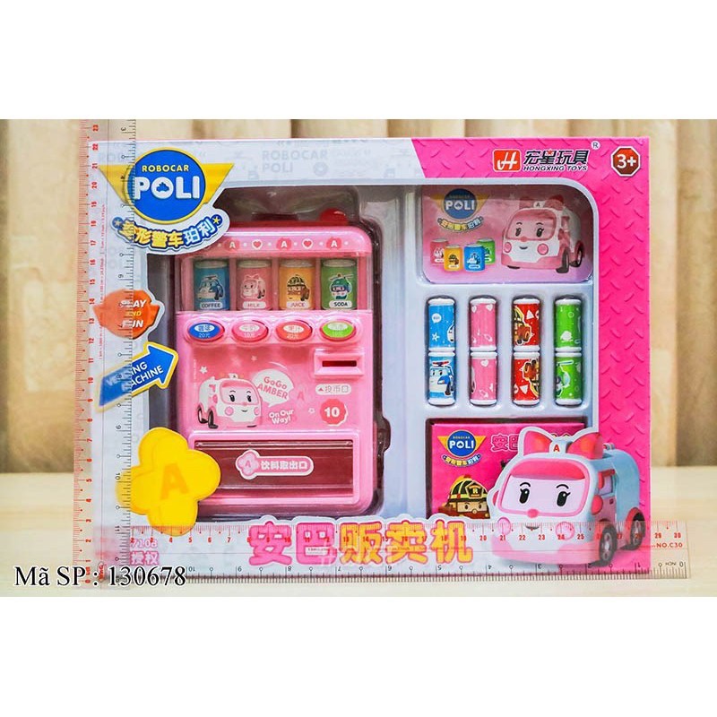 Hộp máy bán nước Poli tự động - đồng xu lon nước đa dạng loại không pin - RoboCar Poli