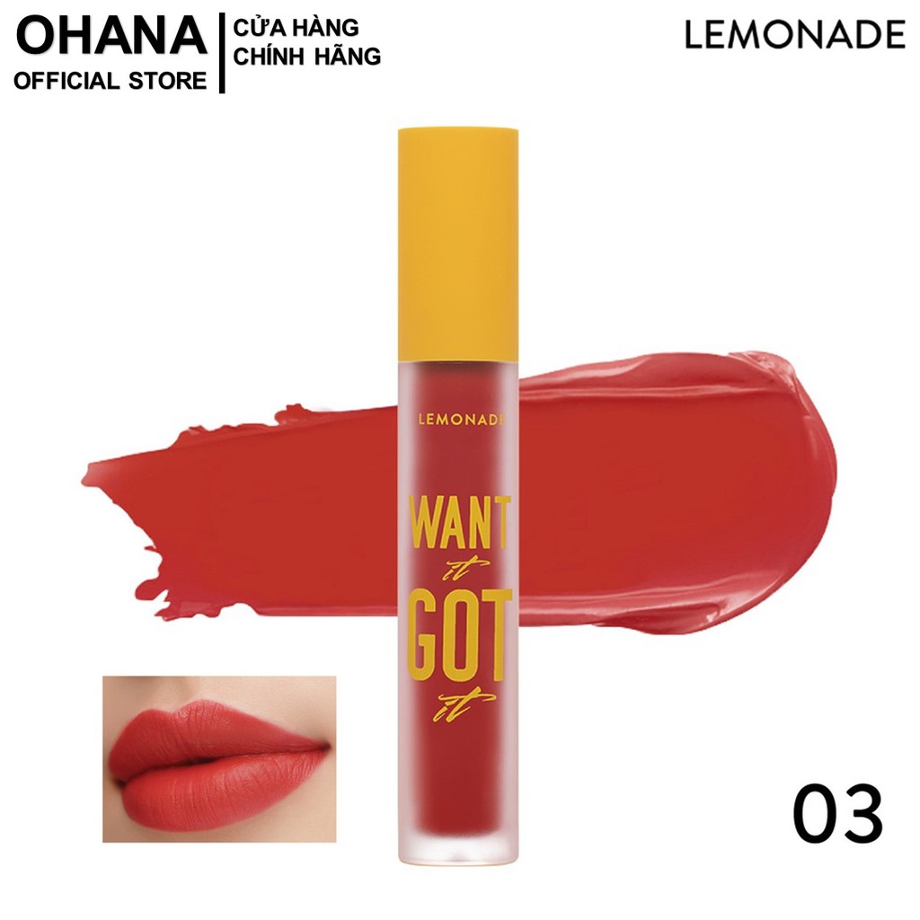 Son Kem Lì Nhẹ Môi Lemonade Want It Got It Lipcream 5g