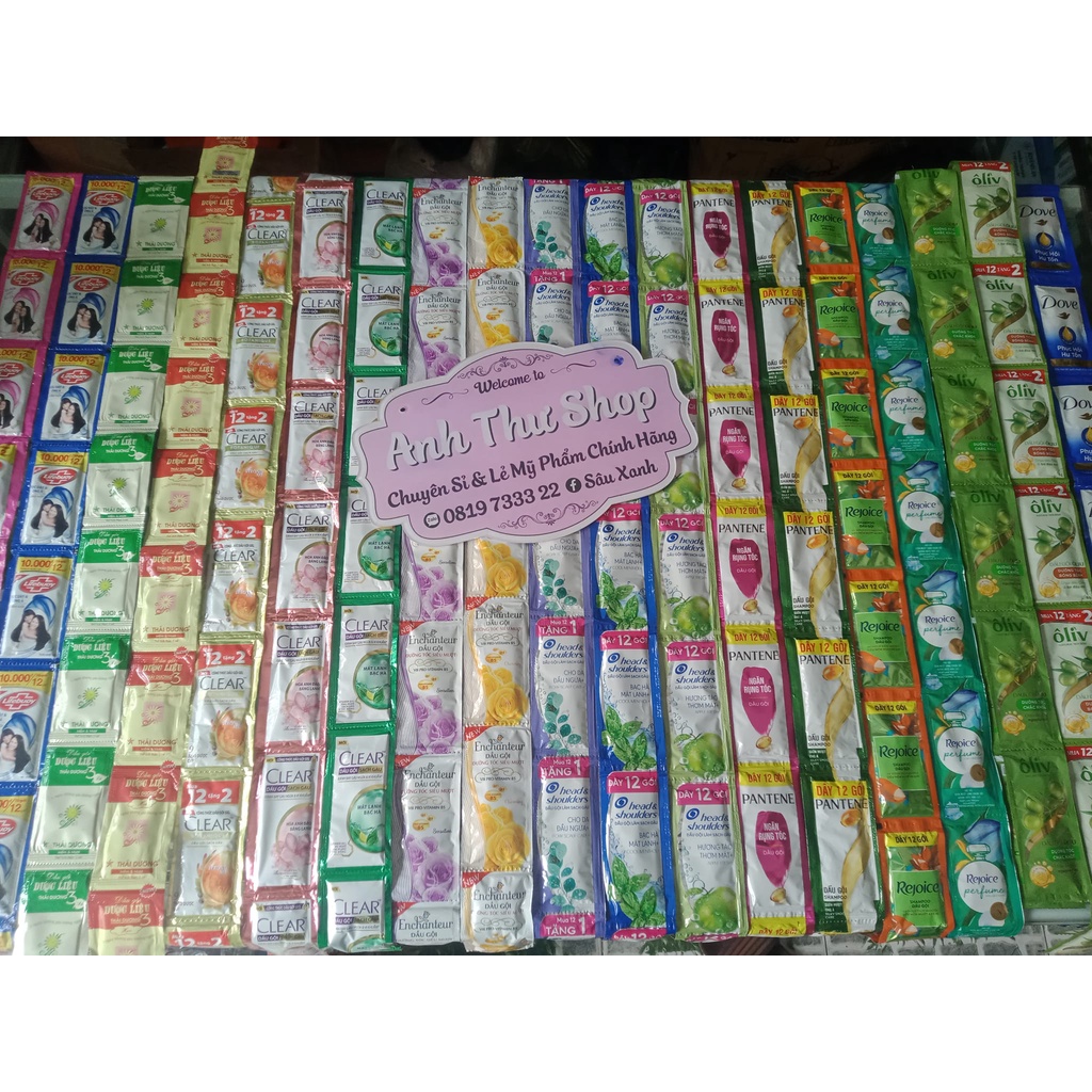 Dây dầu gội các loại nhiều mùi thơm, date mới
