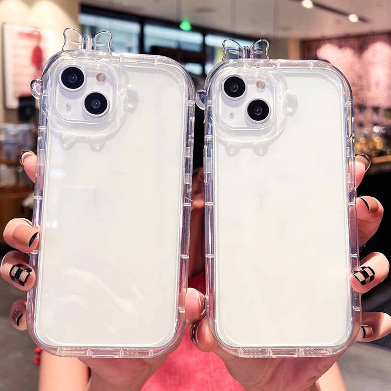 Suntaiho Ốp lưng iphone Ốp điện thoại TPU hình nơ 3D thích hợp cho iPhone 13 11 Pro 14 Pro Max 12 Pro Max Xs Max XR 6 6Plus