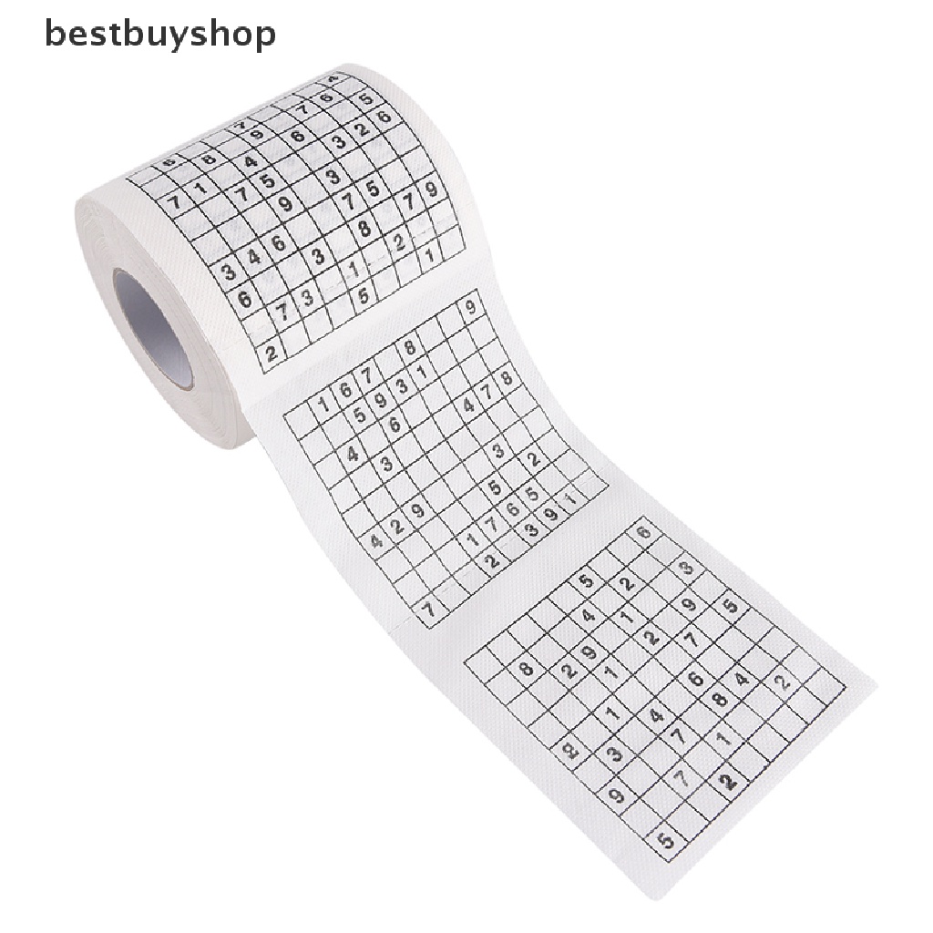 Cuộn giấy vệ sinh 2 lớp in hình ô Sudoku vui nhộn