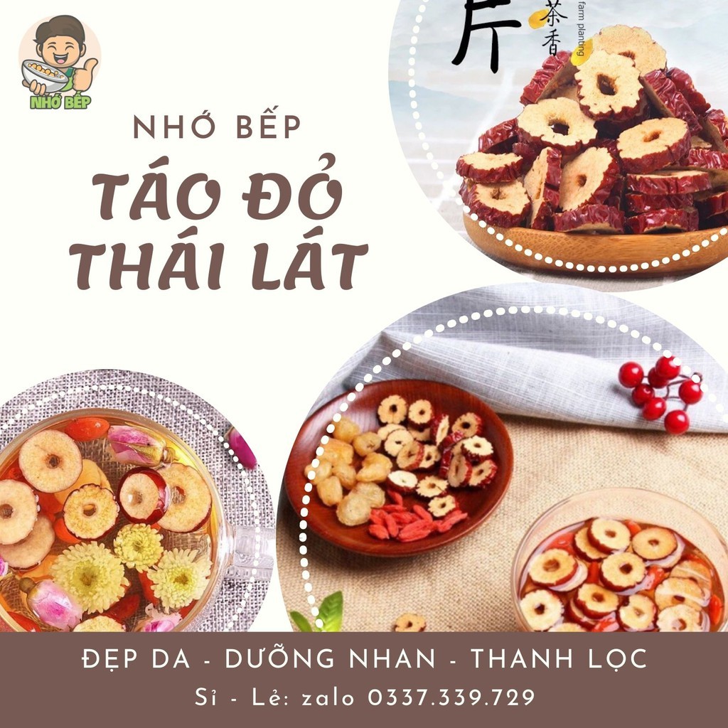 TÁO ĐỎ KHOANH SẤY KHÔ GÓI 100G - LOẠI 1 NHỚ BẾP