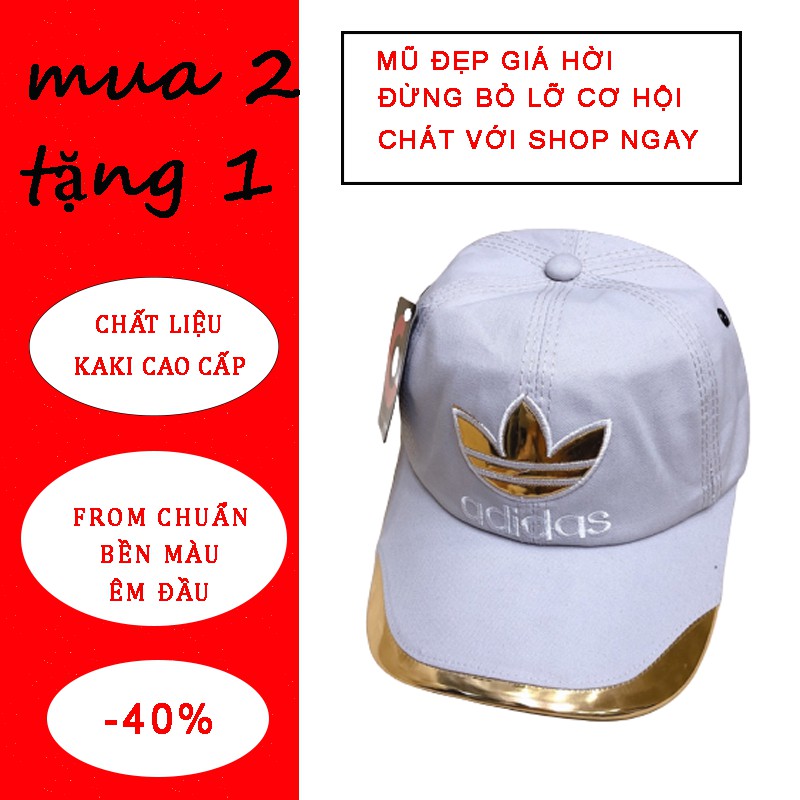 Nón Kết Lưỡi Trai Nam Adias Thể Thao Vành Vàng Nổi Bật