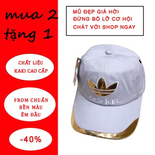 [ Mua 2 Tặng 1] Nón Kết Lưỡi Trai Nam Adias Thể Thao Vành Vàng Nổi Bật